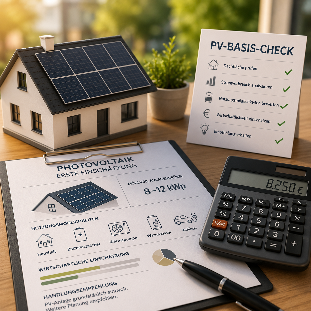 Für ein Einfamilienhaus - PV-Basis-Check