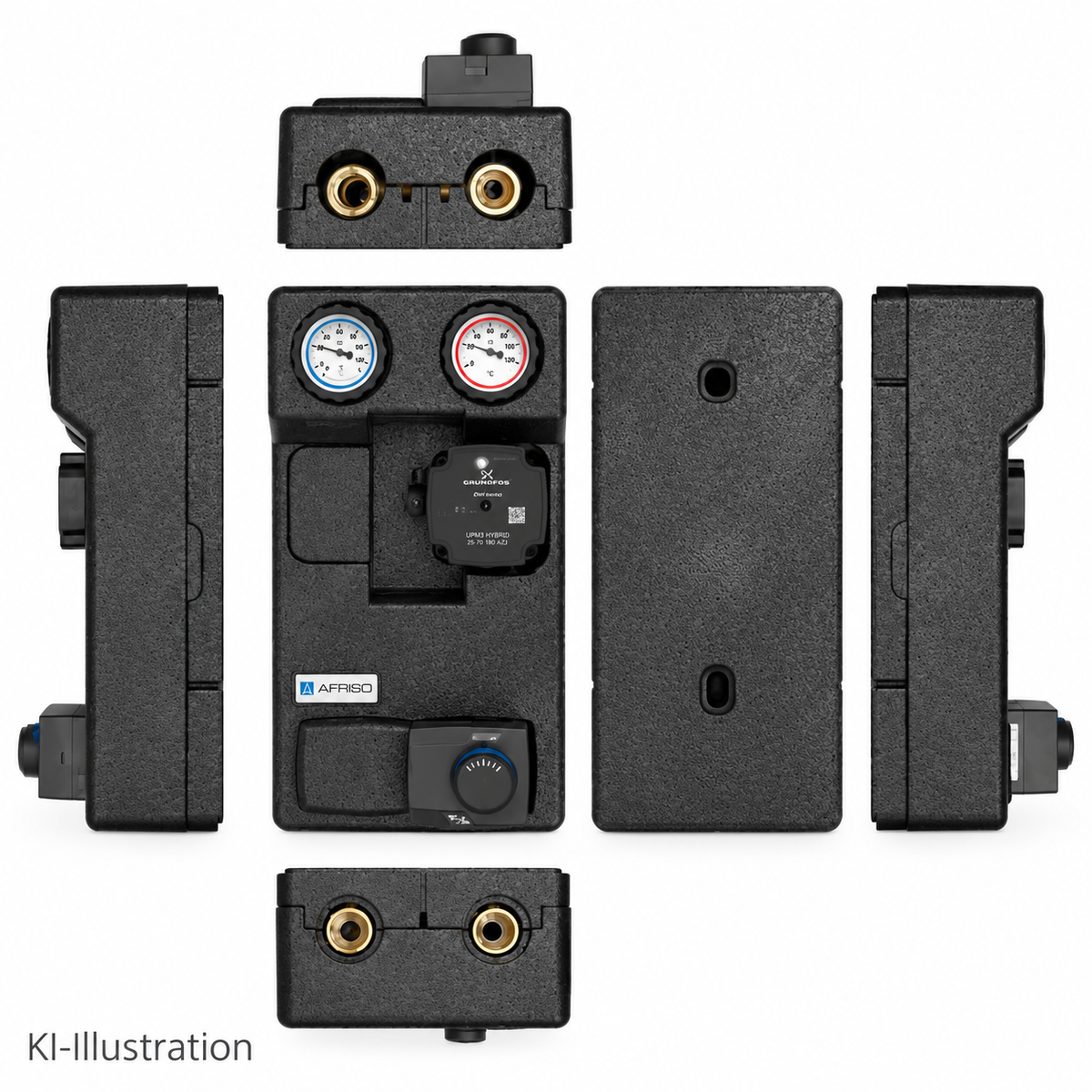 Afriso Heizungspumpengruppe PrimoTherm 180-2 DN 25 GP 3WM-SV Vario